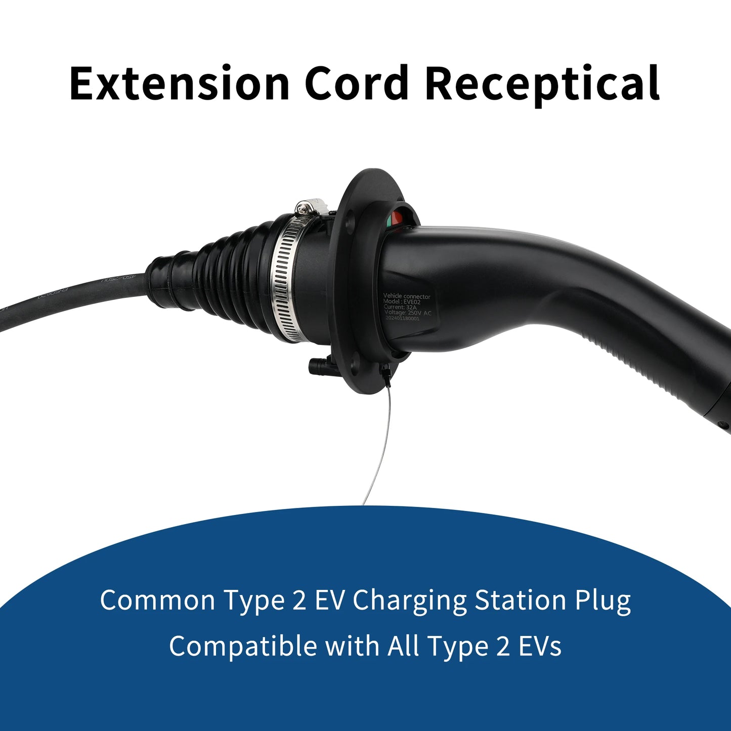 Type 2 EV Charger Extension Cable