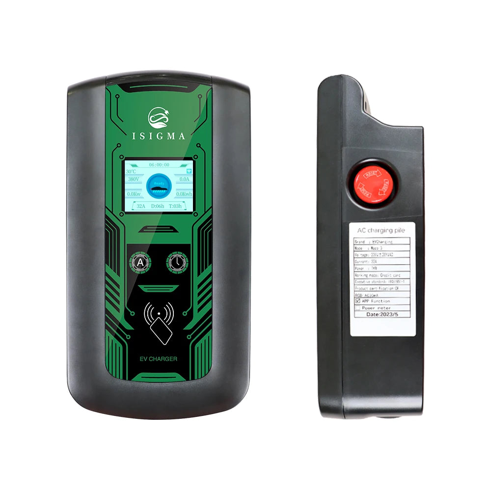 16A/32A EV Charging Station: WiFi, RFID, Type 2 EU Plug