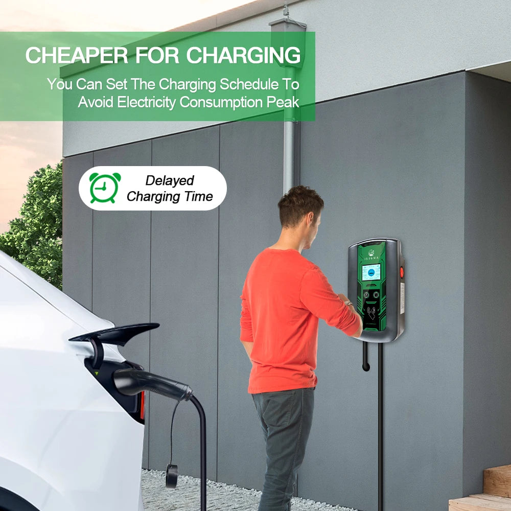 16A/32A EV Charging Station: WiFi, RFID, Type 2 EU Plug