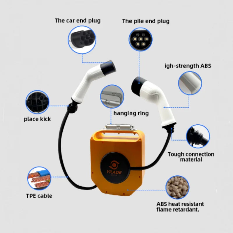 5M Type 2 to Type 2 EV Charger Reel