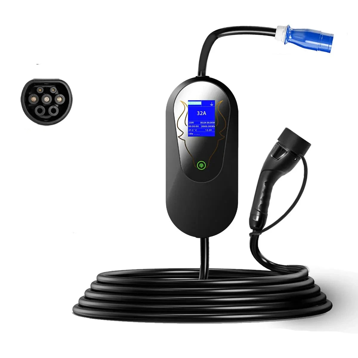 7KW Type 2 Portable EV Charger with EU Plug